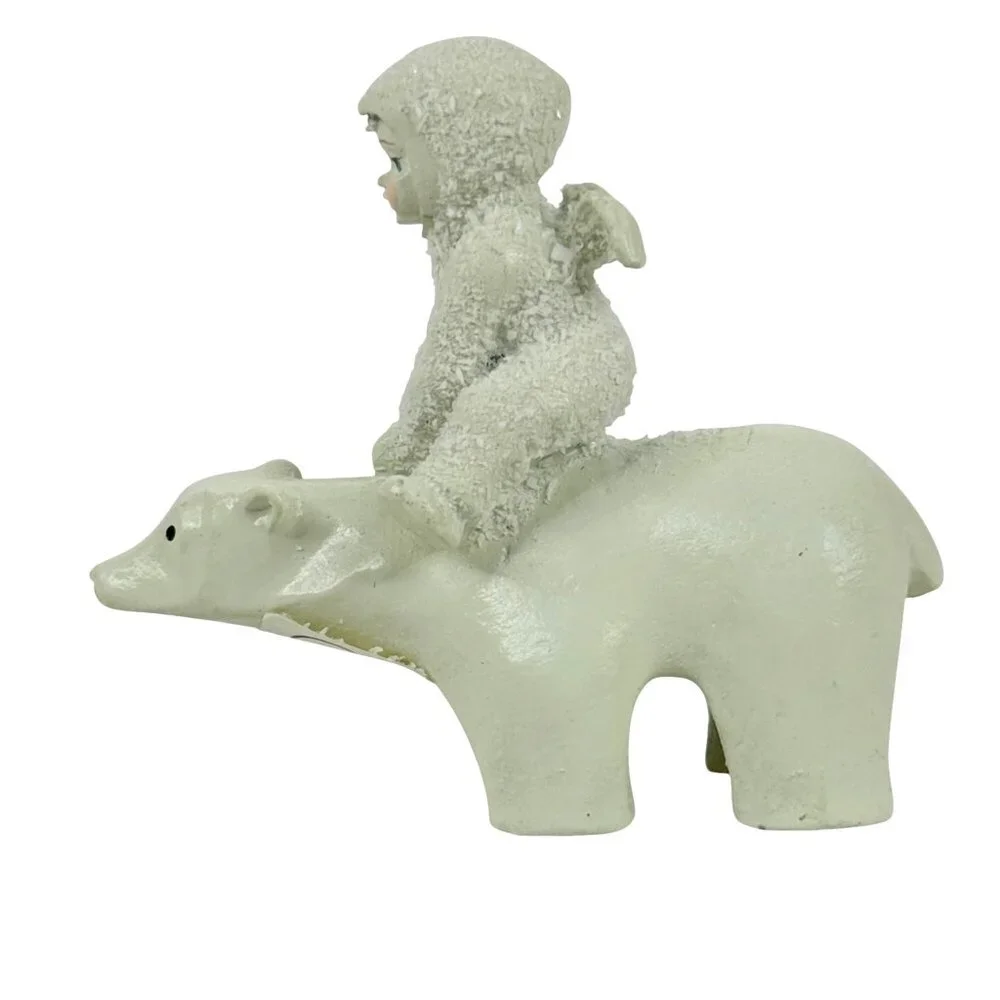 Dept 56 Snowbabies Miniatures Polar Bear Express Handpainted Pewter Figurine Box